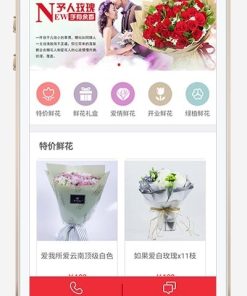 鲜花商城类网站模板源码 | 织梦CMS