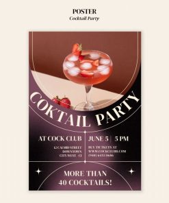 鸡尾酒派对海报PSD设计源文件