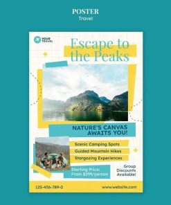 露营旅行宣传海报PSD模板