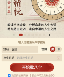 八字精批付费测算系统