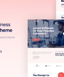 颠覆科技初创企业 FSE WordPress 主题disrupt tech startup business fse wordpress theme